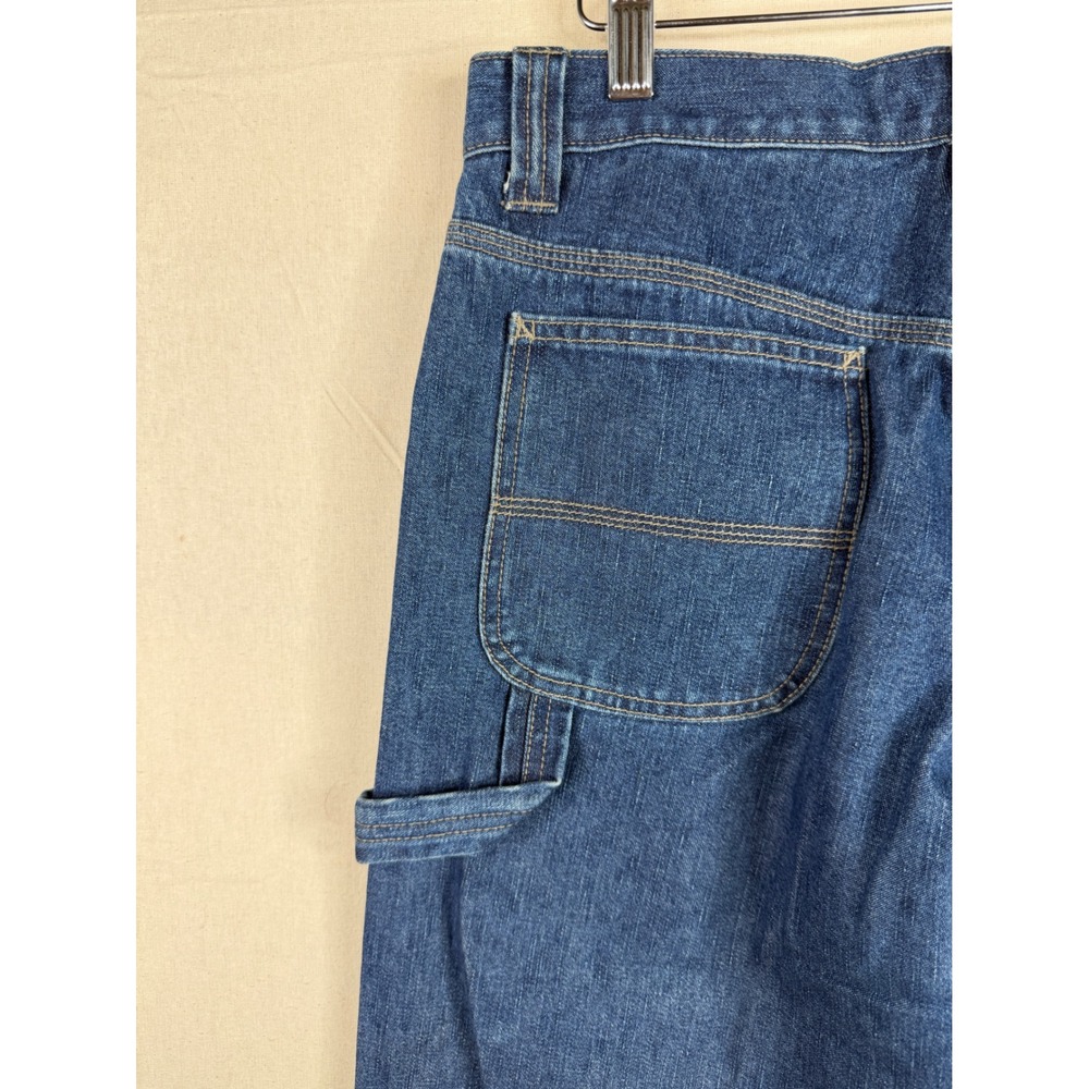 Austin Clothing Co. Wide Leg Cropped Jeans‎ with Tiger Print Accen size 6 Blue - Picture 8 of 12